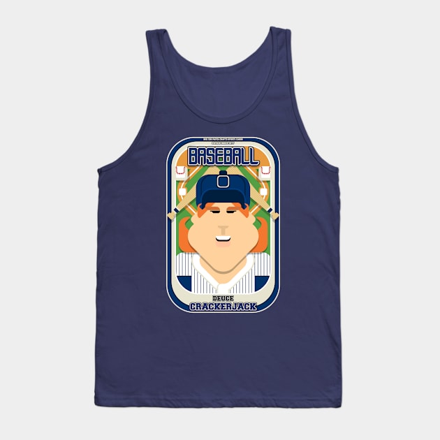 Baseball Blue Pinstripes - Deuce Crackerjack - Jacqui version Tank Top by Boxedspapercrafts